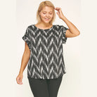 Black and White Blouse