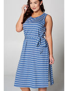 Sleeveless Stripe Midi Dress - Athena's Fashion Boutique