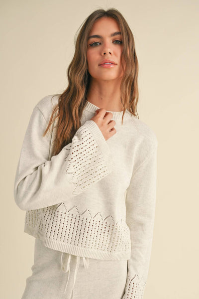 トップス R alexsanderwang border knit BORDER CROCHET KNIT TOP – Shoptiques