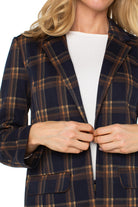 Navy/Toffee Plaid