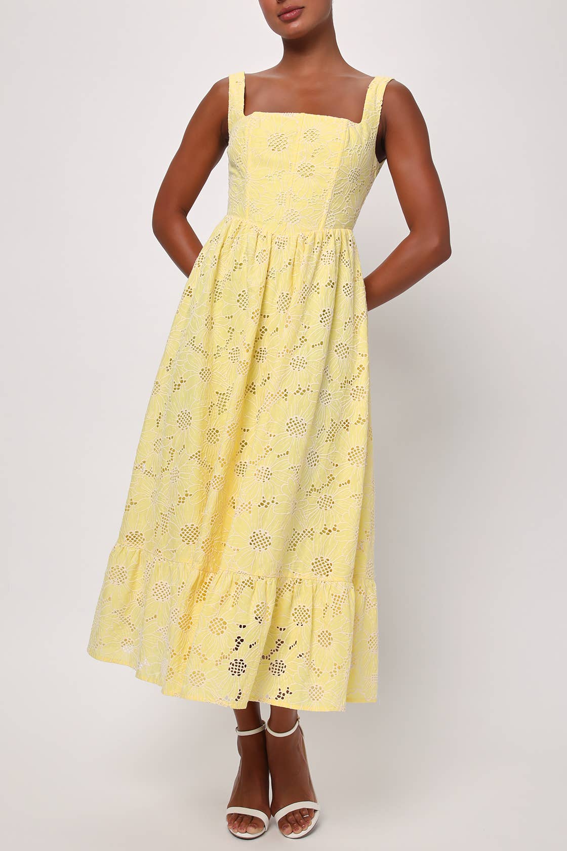 eyelet dress yellow Eloise Eyelet Dress XL