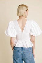 Aureum | White Puff Sleeve Top | Sweetest Stitch Shop Cute Tops 