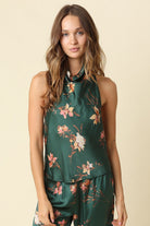 Olivaceous | Reagan Floral Halter Top | Sweetest Stitch Boutiqure RVA