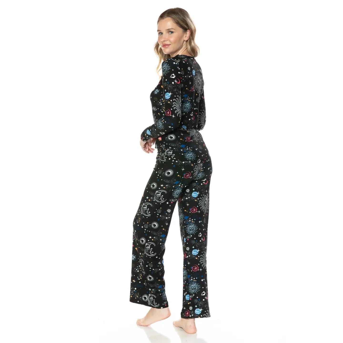 Moon/Sun 2 Piece Longsleeve Shirt and Pants Lounge Set