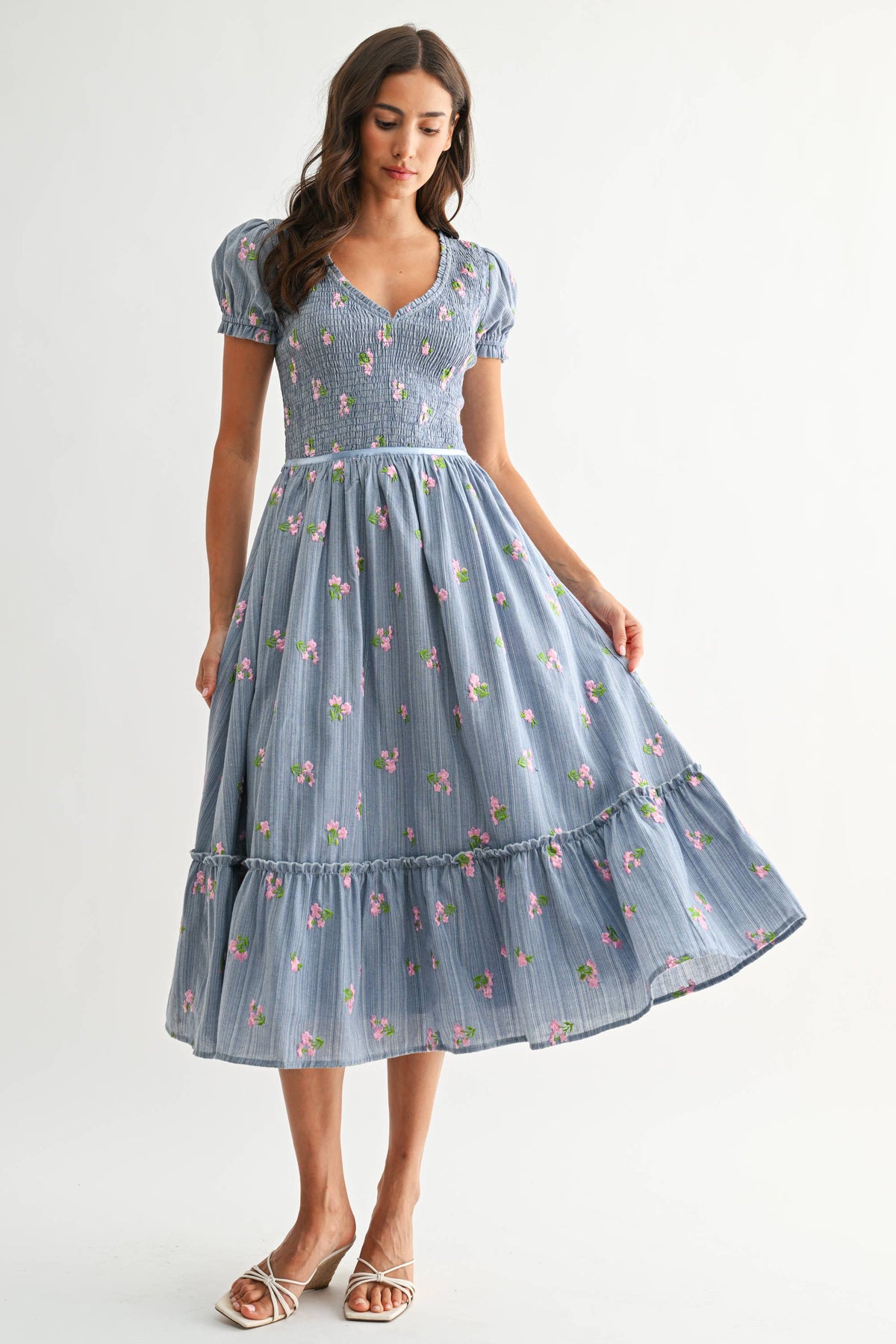 camille midi dress THE EMBROIDERED *FS Small sizechart-pants-waist store credit will be Rehearsal Dinner Dress Code Size:S(4-6)