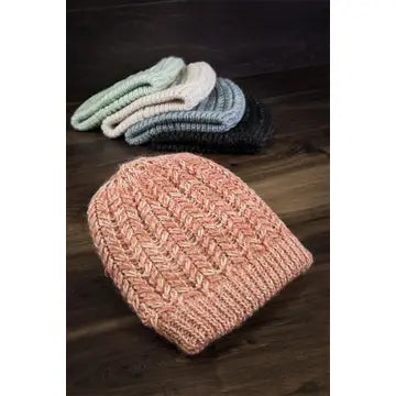 Coral Rib Knit Beanie Hat - Athena's Fashion Boutique
