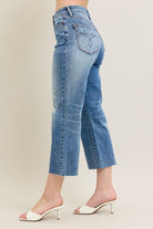 Judy Blue High Waist  Raw Cut Hem Crop Capris