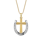 Saints Rider's Prayer Necklace on Gold Box Chain