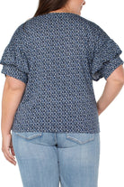 Navy/Cream Batik