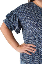 Navy/Cream Batik