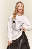 Western Glam Rhinestone Boot Sweatshirt - Yayas Glam & Gift Shop