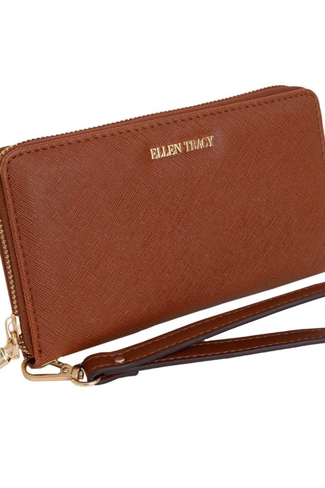 エリ Ellen Tracy Saffiano Zip Around Wristlet Wallet – Shoptiques