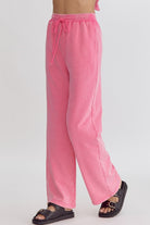 Entro | Pink Wide Leg Sweatpants | Sweetest Stitch Shop Bottoms