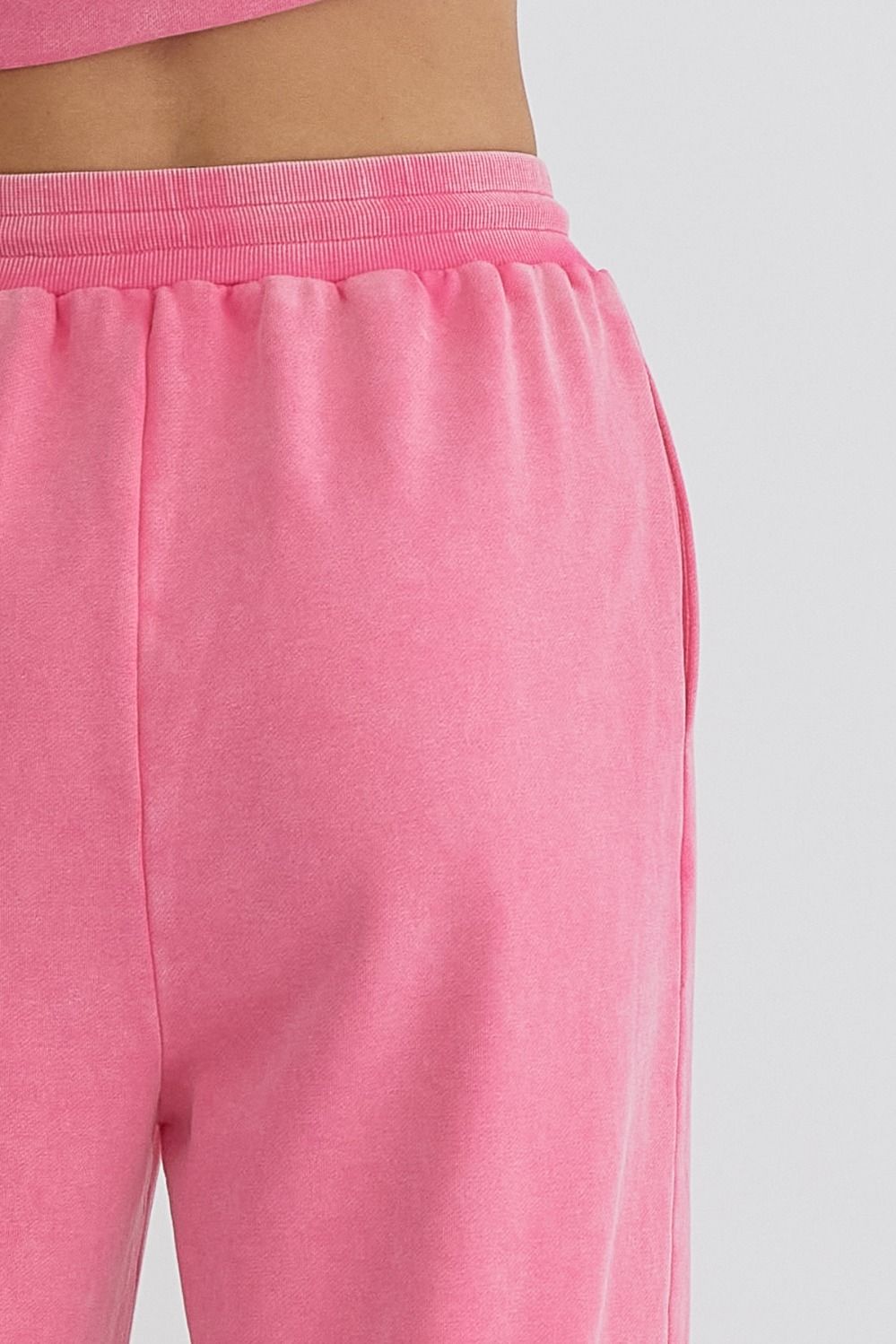 Entro | Pink Wide Leg Sweatpants | Sweetest Stitch Shop Bottoms