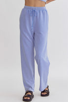 Entro | Blue Wide Leg Sweatpants | Sweetest Stitch Shop Bottoms