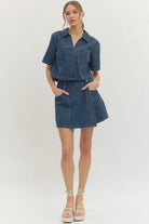 Entro | Morgan Denim Wrap Skort | Sweetest Stitch Boutique RVA