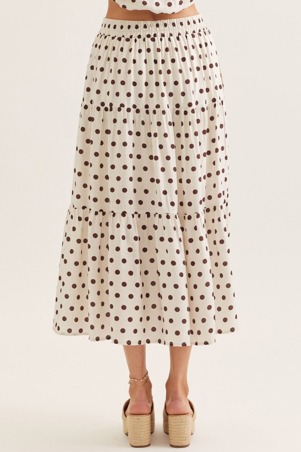 Entro | Kiley Polka Dot Midi Skirt | Sweetest Stitch Boutique Richmond