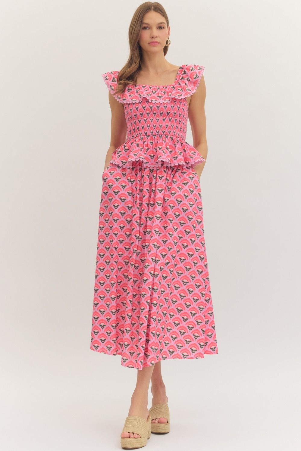 Entro | Gabby Floral Midi Skirt | Sweetest Stitch Boutique Richmond