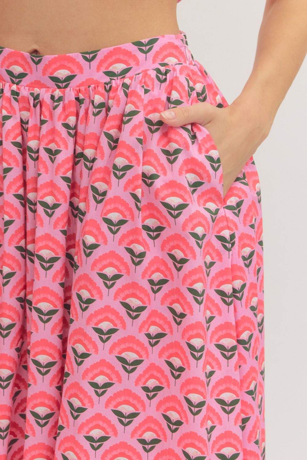 Entro | Gabby Floral Midi Skirt | Sweetest Stitch Boutique Richmond