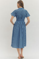 Entro | Shelly Striped Midi Dress | Sweetest Stitch Boutique Richmond
