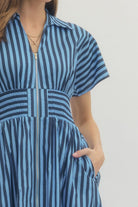 Entro | Shelly Striped Midi Dress | Sweetest Stitch Boutique Richmond