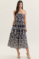 Entro | Caitlin Strapless Midi Dress | Sweetest Stitch Boutique RVA