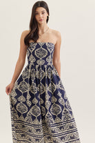 Entro | Caitlin Strapless Midi Dress | Sweetest Stitch Boutique RVA