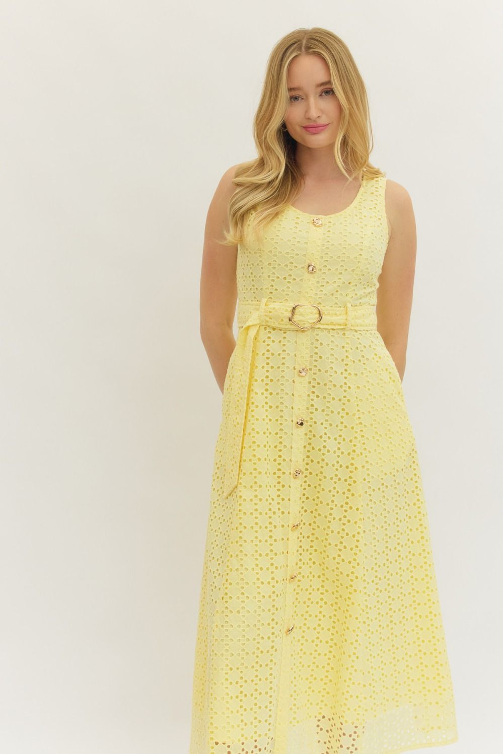 Entro | Dylan Eyelet Midi Dress | Sweetest Stitch Boutique Richmond