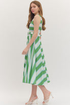 Entro | Leia Striped Midi Dress | Sweetest Stitch Boutique Richmond