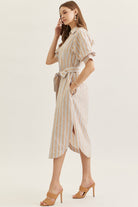 Entro | Bea Striped Midi Dress | Sweetest Stitch Boutique Richmond VA