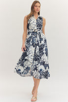 Entro | Marie Floral Sleeveless Midi Dress | Sweetest Stitch Boutique 
