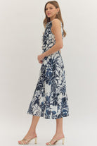 Entro | Marie Floral Sleeveless Midi Dress | Sweetest Stitch Boutique 