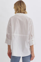 Entro | White Collared Top | Sweetest Stitch Cute Tops for Women