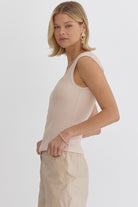 Entro | Taupe Sweetheart Sleeveless Top | Sweetest Stitch Boutique