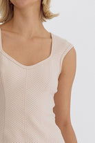 Entro | Taupe Sweetheart Sleeveless Top | Sweetest Stitch Boutique