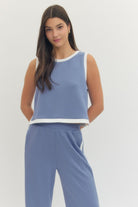 Entro | Leyla Sleeveless Button Back Top | Sweetest Stitch Boutique 