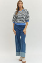 Entro | Joleen Stripe Top | Sweetest Stitch Boutique Richmond VA