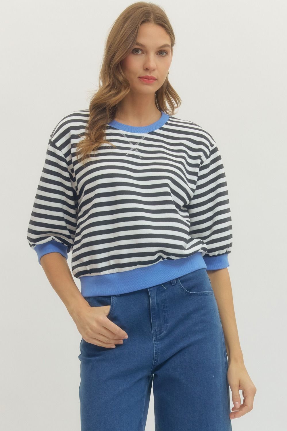 Entro | Joleen Stripe Top | Sweetest Stitch Boutique Richmond VA