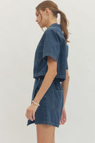 Entro | Morgan Short Sleeve Denim Top | Sweetest Stitch Boutique RVA