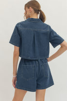 Entro | Morgan Short Sleeve Denim Top | Sweetest Stitch Boutique RVA