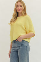 Entro | Skylar Knit Top - Yellow | Sweetest Stitch Boutique Richmond