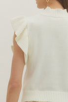 Entro | Lexi Ruffle Sleeve Knit Top | Sweetest Stitch Boutique RVA