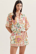 Entro | Miranda Floral Collared Top | Sweetest Stitch Boutique RVA