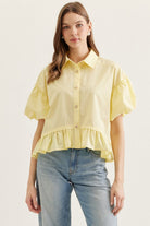 Entro | Bella Ruffle Hem Top | Sweetest Stitch Boutique Richmond VA