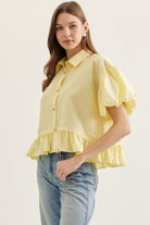 Entro | Bella Ruffle Hem Top | Sweetest Stitch Boutique Richmond VA