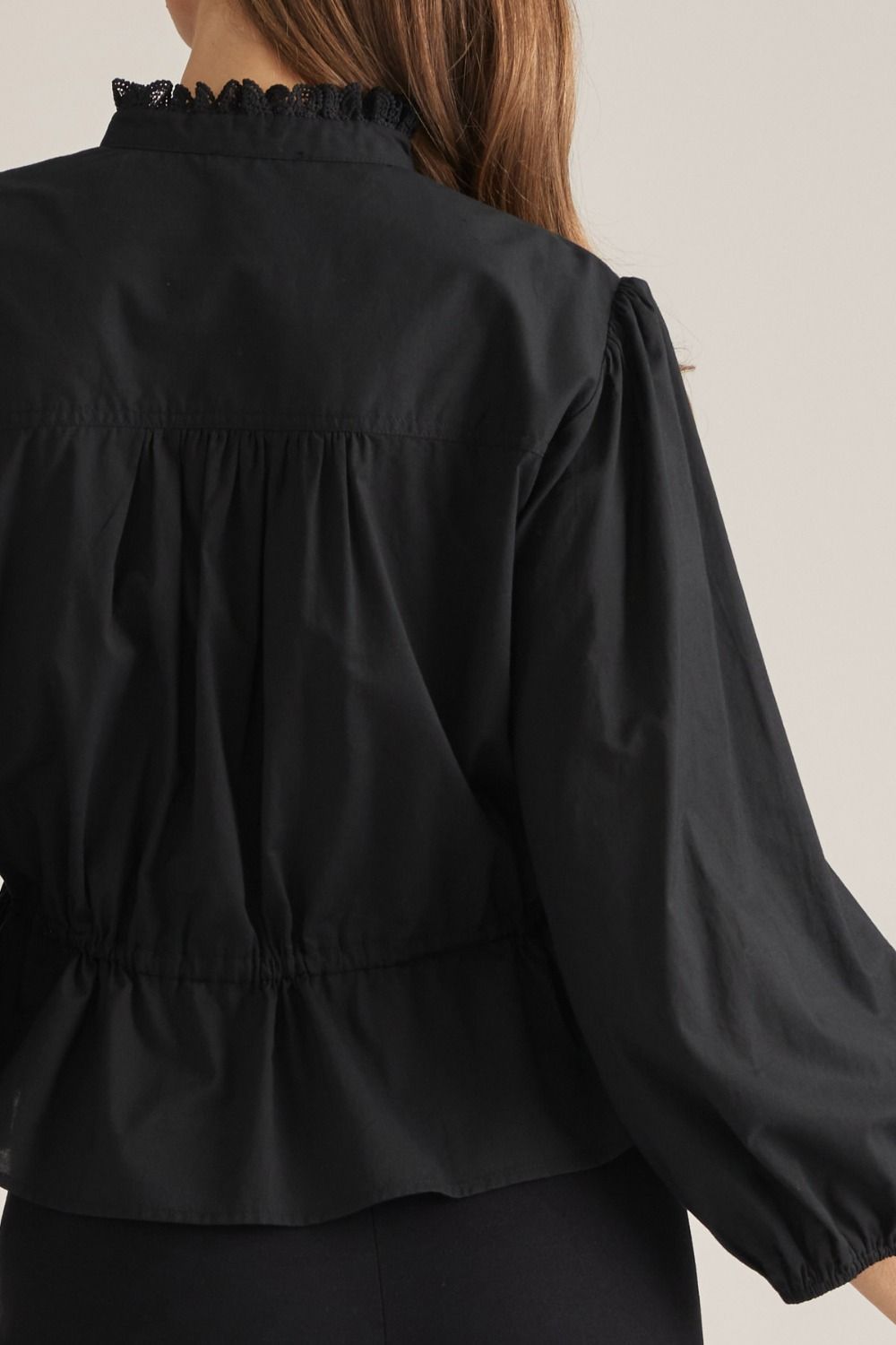 Entro | Pauline Pintuck Top - Black | Sweetest Stitch Boutique Richmond
