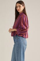 Entro | Carrie Striped Top Plum | Sweetest Stitch Boutique Richmond