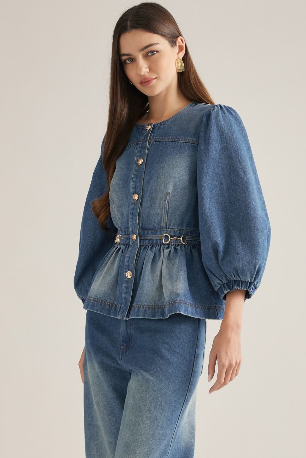 Entro | Alexis Denim Top | Sweetest Stitch Best Boutique Richmond VA