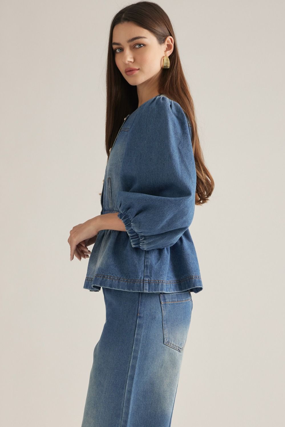 Entro | Alexis Denim Top | Sweetest Stitch Best Boutique Richmond VA