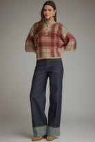 Entro | Blake Plaid Sweater Taupe | Sweetest Stitch Boutique Richmond